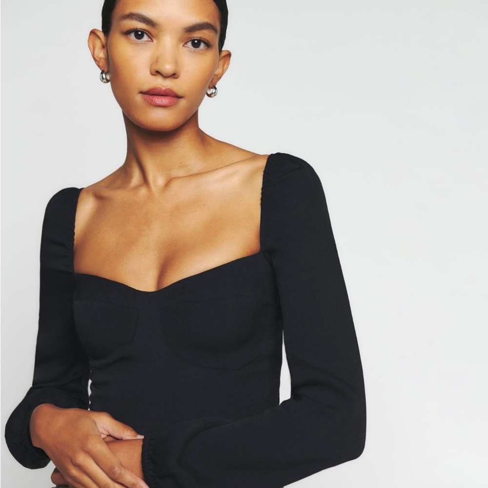 Reformation reign top black size 6 NWOT